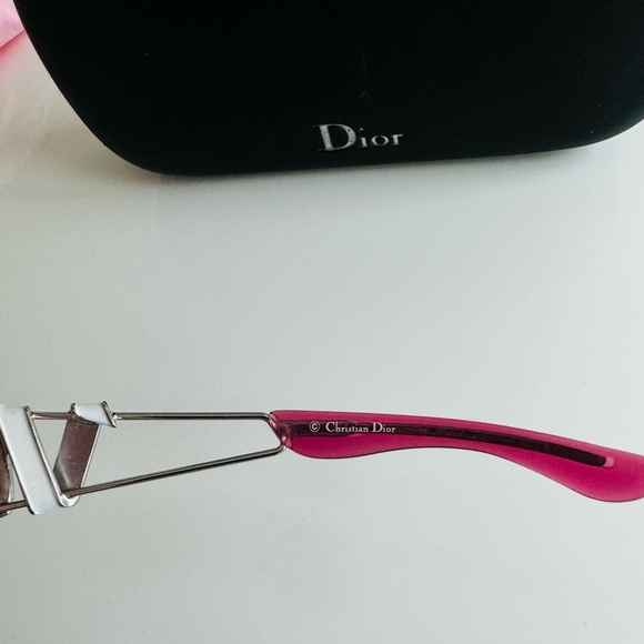 LIKE NEW 🍒 DIOR RARE HEART CORE RIMLESS CRYSTAL PINK SUNGLASSES - Picture 11 of 12